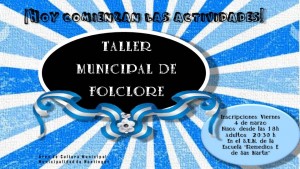 taller folclore placa